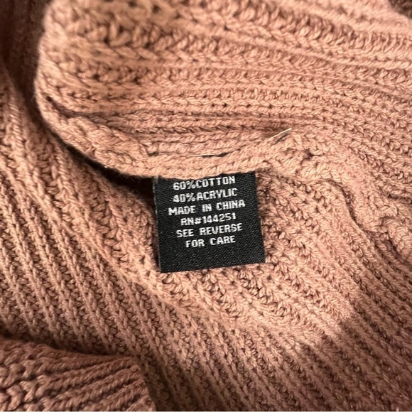 Moon & Madison Pink Mauve Sweater Tie Back Lacing Lace Up Woman’s Sweater Size M - Picture 13 of 14